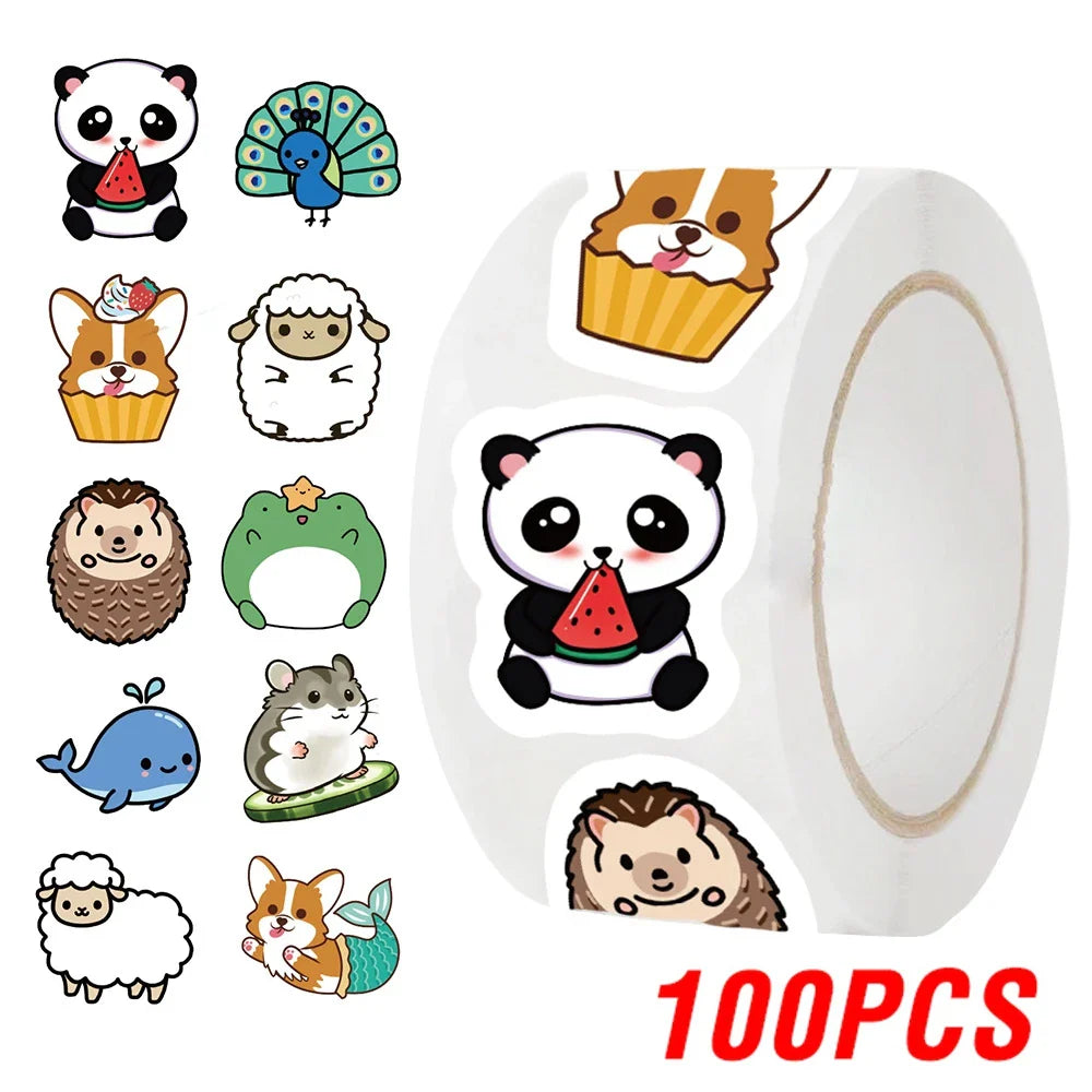 100-500pcs Animals Pandas Cartoon Graffiti Stickers DIY Phone Guitar Laptop Notebook Suitcase Waterproof Sticker Kids Toy (Online Order Only)
