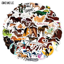 Cartoon Horse Stickers for Helmet, Laptop, Motorcycle, Skateboard, Luggage, Notebook - 10/30/50PCS Decals (Online Order Only)