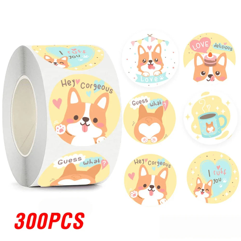 100-500pcs Kids Reward Stickers Puppy Dog Cat Encouragement Labels for Teachers Cute Animals Sticker Stationery Pegatinas (ONLINE ORDER ONLY)