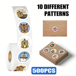 500pcs Capybara Cartoon Animal Stickers for Kids, Laptop, Fridge, Notebook, Motorcycle Decoration (Online Order Only)