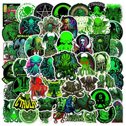 10/50PCS Horror Cthulhu Stickers Monster Decals DIY Suitcase Laptop Skateboard Phone Fridge Luggage Cool Mythos Stickers Toy (Online Order Only)