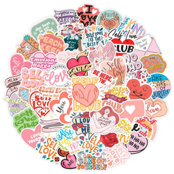 Self Care Stickers Pack: Self Love, DIY, Laptop, Guitar, Car, Bike, Skateboard Decals (Online Order Only)