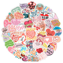 Self Care Stickers Pack: Self Love, DIY, Laptop, Guitar, Car, Bike, Skateboard Decals (Online Order Only)