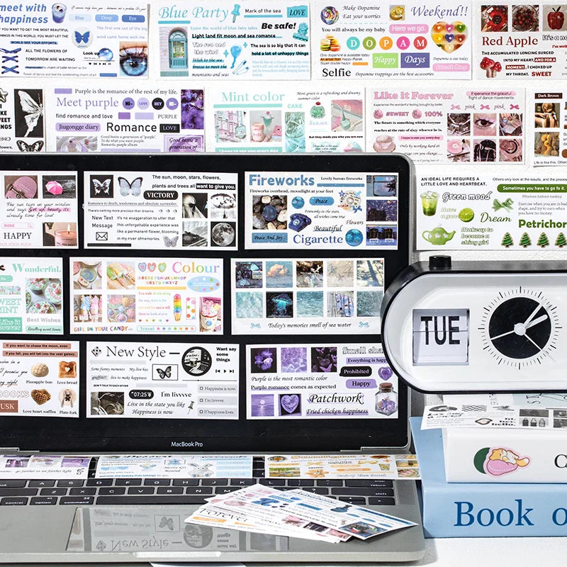 30piece/book Korean Ins Daydream Valley Series Cut Film Sticker Journal Phone Case DIY Scrapbooking Kawaii Decoration Stickers (ONLINE ORDER ONLY)
