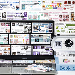 30piece/book Korean Ins Daydream Valley Series Cut Film Sticker Journal Phone Case DIY Scrapbooking Kawaii Decoration Stickers (ONLINE ORDER ONLY)