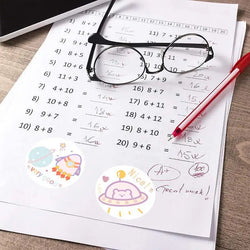500 Roll Space Astronaut Stickers Cute Bonus Stickers Children's Stationery Notebook DIY Hand Ledger Decorated Office Stationery (Online Order Only)
