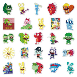 10/30/50pcs Cartoon Happy Tree Friends Stickers Laptop Bike Travel Luggage  Funny Graffiit Sticker Decals for Kids Toy Wholesale (ONLINE ORDER ONLY)