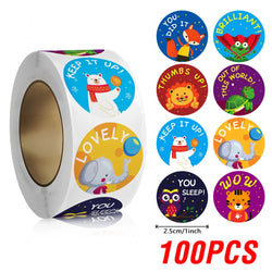 100-500pcs Reward stickers for Students Encourage Labels Scrapbooks Sticker for School Teacher Supplies Cute Self Adhesive Label (Online Order Only)