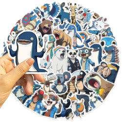 50pcs Animals Mixed Stickers Wolf Dog Bull and Bear Toy Scrapbook Diary Phone Laptop Guitar Waterproof Graffiti Decal (ONLINE ORDER ONLY)