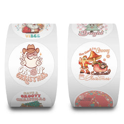 100-500pcs Merry Christmas Stickers Cristmas Xmas Party Seal Labels For DIY Gifts Baking Package Envelope Stationery Decor (ONLINE ORDER ONLY)