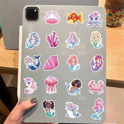 10/30/50PCS Cute Mermaid PVC Sticker Aesthetic Chidlren's Stationery Korean Decoration Scrapbooking School Supplies for Kids (ONLINE ORDER ONLY)