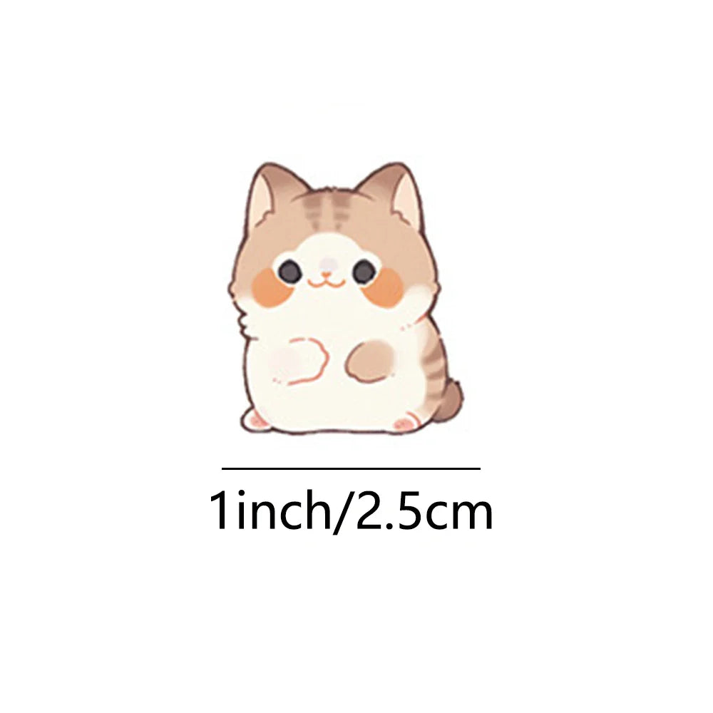 100-500pcs Cute Fat Cat Sticker Paper Reward Labels Thank You Sticker Gift Sealing Decoration Scrapbooking Stationery Supplies (ONLINE ORDER ONLY)