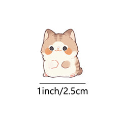 100-500pcs Cute Fat Cat Sticker Paper Reward Labels Thank You Sticker Gift Sealing Decoration Scrapbooking Stationery Supplies (ONLINE ORDER ONLY)