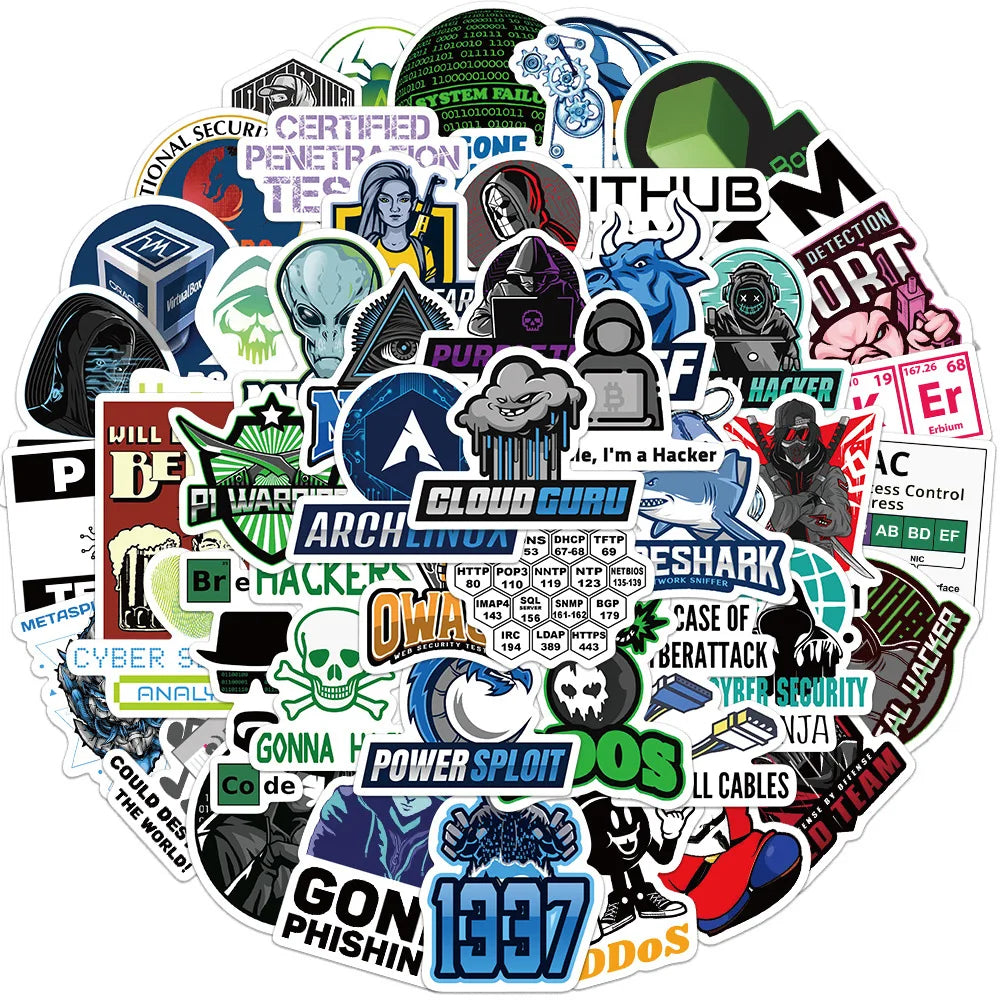 10/30/50PCS Hacker Programming Stickers Graffiti DIY Laptop Phone Skateboard Bike Fridge Suitcase Waterproof Kids Sticker Decals (Online Order Only)