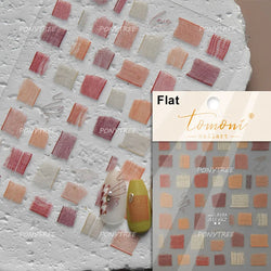 Dreamy Lace Rose Flower Fabric Art Tender Gauze Gird Pearl Pendant Irregular Pattern Nail Art Stickers Decoration Manicure Decal (ONLINE ORDER ONLY)
