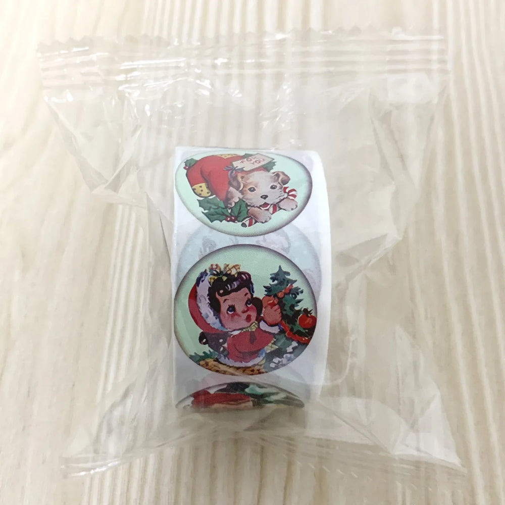 100-500pcs Merry Christmas Thank You Stickers Seal Labels For Envelope Cards Gift Package Scrapbooking Decor Stickers (ONLINE ORDER ONLY)