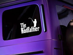 The Rodfather Fishing Vinyl Die Cut Bumper Car Stickers For Truck Bike Scooter Motorbike Cycling Bicycle (Online Order Only)