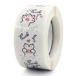 100-500 Pcs New Cartoon Animals Stickers Sealing Labels for Teacher Kids Child Stationery Thank You Business Inch 2.5cm Kawaii (ONLINE ORDER ONLY)