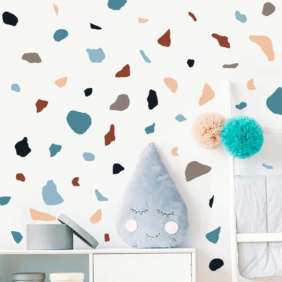 Boho Geometric Terrazzo Nursery Wall Decals Removable Vinyl Stickers Kids Room Decor (ONLINE ORDER ONLY)