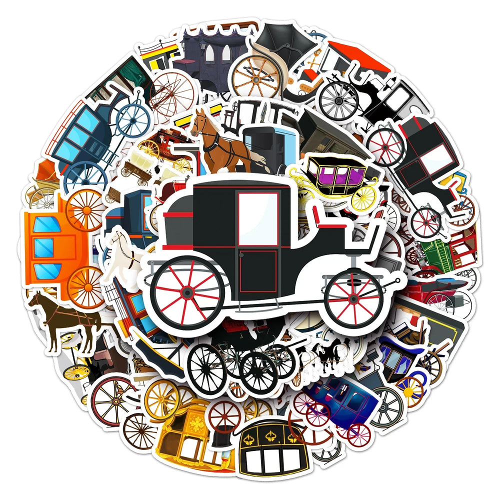 50Pcs Cartoon Waterproof Vinyl Stickers for Skateboard Snowboard (ONLINE ORDER ONLY)