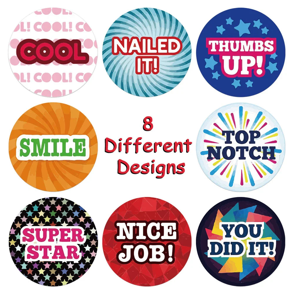 50-500pcs Reward Stickers Roll Kids Sticker Scrapbooking Star 25mm 3D Cartoon Multicolor Funny Toys For Children Stickers (Online Order Only)