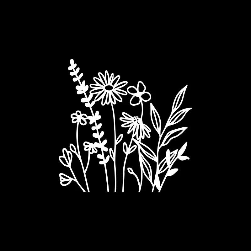 Wildflower Car Stickers Decoration Bumper Rear Window Fashion Stickers Plant Lover Creative Sport PVC Vinyl Decals (ONLINE ORDER ONLY)