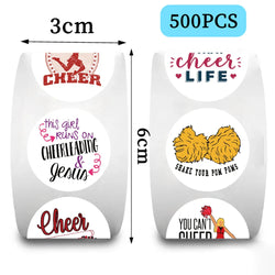 500PCS Cheerleader Roll Stickers Cartoon Graffiti Decals Stationery Computer Luggage Helmet Car Wall Sticker Toy Decoration (ONLINE ORDER ONLY)