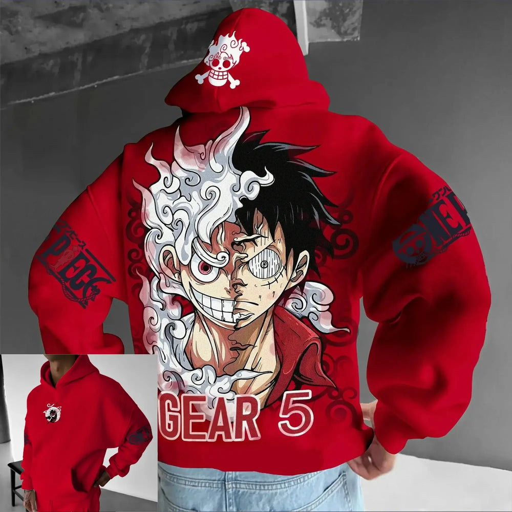 One Piece Luffy Gear 5 Nika Anime Hoodie Streetwear (ONLINE ORDER ONLY)