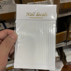 1Pc Laser Silver Gold Lines Stripe Nail Sticker Metal Strip Luxury Nails Slider Self Adhesive Slider Papers Transfer Stickers *& (Online Order Only)