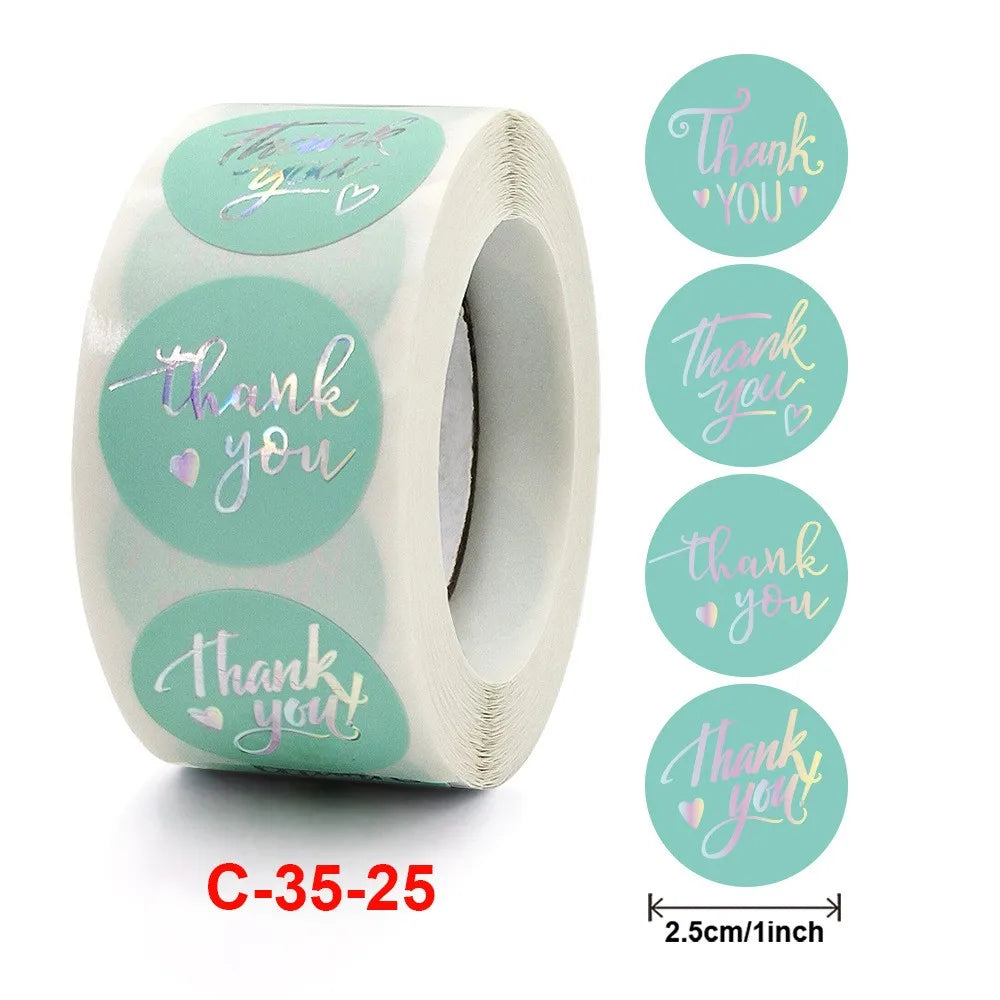 50-500pcs Luxury Bronzing Labels Thank You for Your Order Stickers Baking Seal Labels for Shop Business Package Gift Sticker (ONLINE ORDER ONLY)