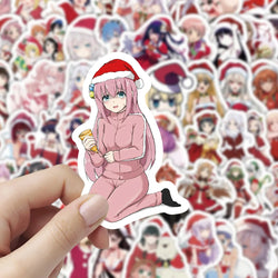 10/30/60PCS Christmas Cartoon Beauty Personality Graffiti Creative Sticker Toy Skateboard Guitar Computer Refrigerator Decals (Online Order Only)