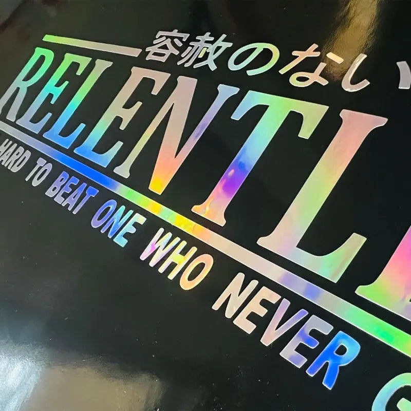 Relentless JDM Stickers For Car Sticker Drift Stance Anime Exterior Motivation After The File Glass Decoration Vinyl Decals (ONLINE ORDER ONLY)