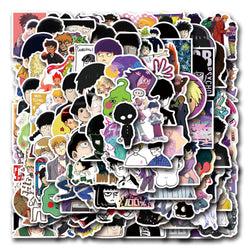 10/30/50/110PCS Mob Psycho 100 Stikers Funny Anime Decals Cartoon Graffiti Sticker Luggage Laptop Phone Guitar Bike Kids Toys (Online Order Only)