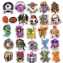 10/30/50pcs Vintage Cartoon Terror Series Skeleton Sticker Packs (ONLINE ORDER ONLY)