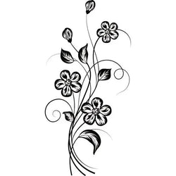 1 pc vibrant atmosphere Black Flower Wall Stickers Self Adhesive Art Wallpaper Decor Living Room Bedroom Removable  Vinyl Art (Online Order Only)