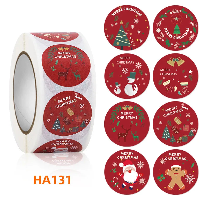 500Pcs Christmas Stickers 1inch Snowflakes Holiday Stickers Xmas Gift Label for Envelope Box Gift Decor (ONLINE ORDER ONLY)
