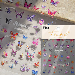 Colourful Butterfly Delicate Anmials Adhesive Nail Art Stickers Dreamy Winter Snowflake Rhinestone Manicure Decals Nail Supplies (ONLINE ORDER ONLY)