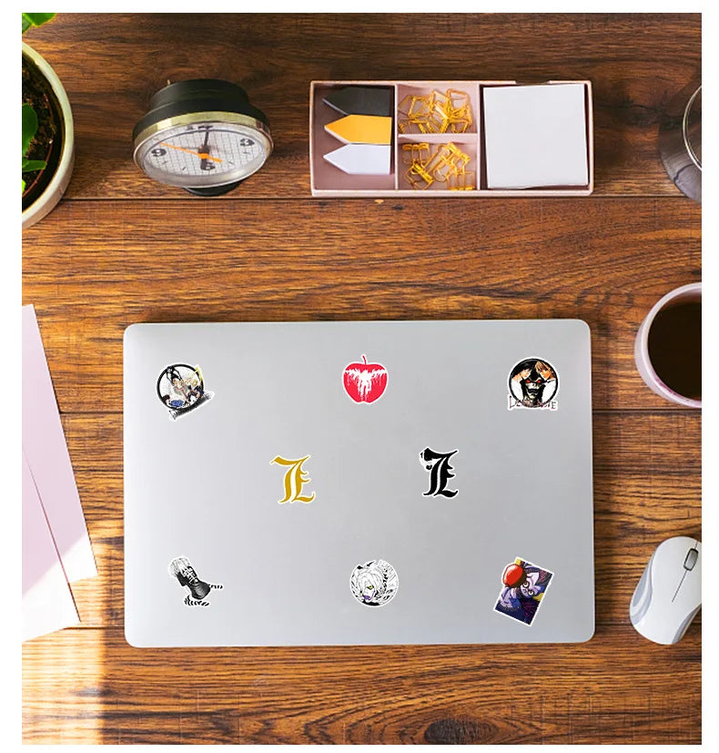10/30/50PCS Death Note Stickers Funny Mystery Film Sticker Animation Graffiti Decoration Toy Cartoon Decals Luggage Laptop Phone (ONLINE ORDER ONLY)