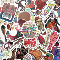 10/50pcs Human Anatomy Stickers for Luggage, Skateboard, Laptop, Guitar Decals (ONLINE ORDER ONLY)