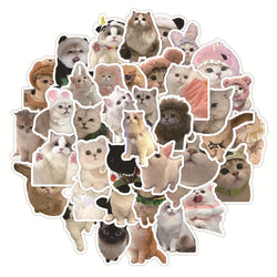 Kawaii Cat Stickers 10/30/60PCS for Luggage Laptop Phone Guitar Car Bike Skateboard Decals (ONLINE ORDER ONLY)