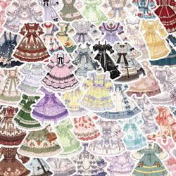 Anime Lolita Girl Aesthetic Stickers - 10/30/50pcs Kawaii Cartoon Decals for Laptop, Fridge, Phone, Diary (Online Order Only)