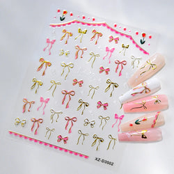 1pc Dark Red Butterfly Nail Art Stickers Retro Luxury Self Adhesive  Slider Holographic Glitter DIY 3D Nail Art Decal Decoration (ONLINE ORDER ONLY)