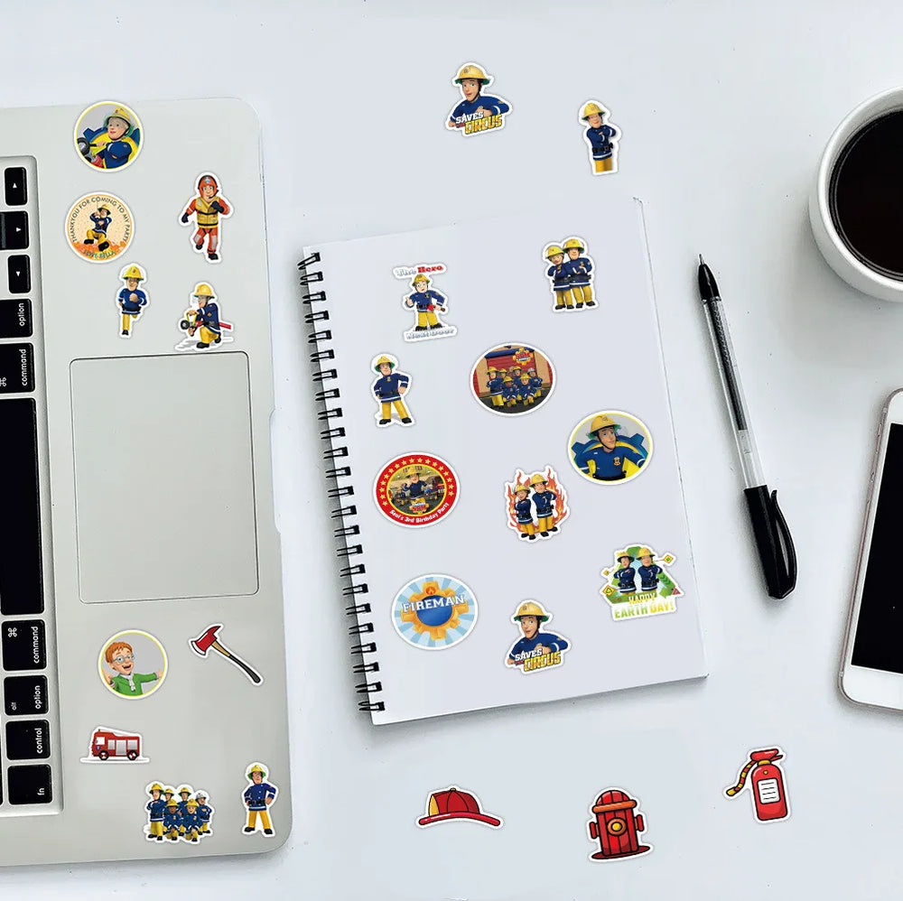 10/30/50PCS Fireman Sam Series Stickers Cartoon Sticker Kids Toy Decals DIY Luggage Laptop Phone Car Bike Skateboard Graffiti (ONLINE ORDER ONLY)