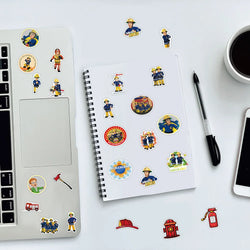 10/30/50PCS Fireman Sam Series Stickers Cartoon Sticker Kids Toy Decals DIY Luggage Laptop Phone Car Bike Skateboard Graffiti (ONLINE ORDER ONLY)