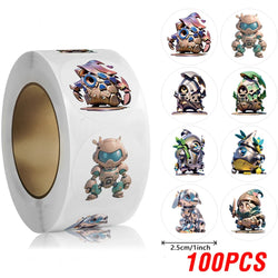 100-500pcs 1inch Cute Cartoon Stickers Reward Sticker for Kids Gift Wrapping Decor Envelope Sealing Labels Stationery Stickers (Online Order Only)