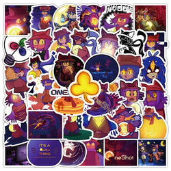 50pcs Oneshot Game Stickers for Laptop, Phone, Car, Scooter, Water Bottle, Suitcase, Stationery, Refrigerator Decoration (Online Order Only)