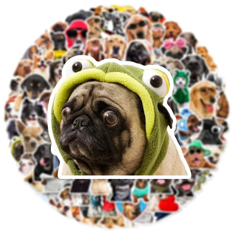 10/30/50/100PCS Cute Dog PVC Sticker Aesthetic Children's Korean Stationery School Supplies DIY Decoration Scrapbooking for Kids (ONLINE ORDER ONLY)