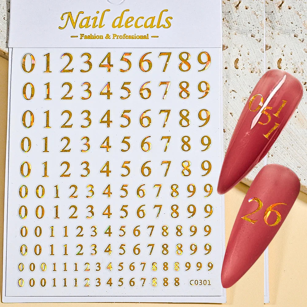 1Pc Laser Silver Gold Lines Stripe Nail Sticker Metal Strip Luxury Nails Slider Self Adhesive Slider Papers Transfer Stickers *& (Online Order Only)