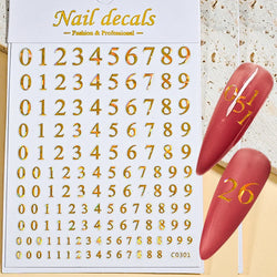 1Pc Laser Silver Gold Lines Stripe Nail Sticker Metal Strip Luxury Nails Slider Self Adhesive Slider Papers Transfer Stickers *& (Online Order Only)