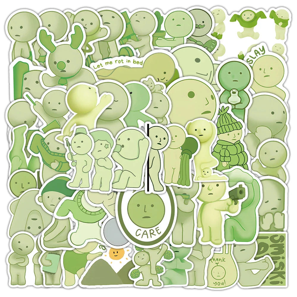 Smiski Cartoon Stickers: 10/30/50pcs for Laptop, Fridge, Suitcase, Skateboard, Guitar (ONLINE ORDER ONLY)